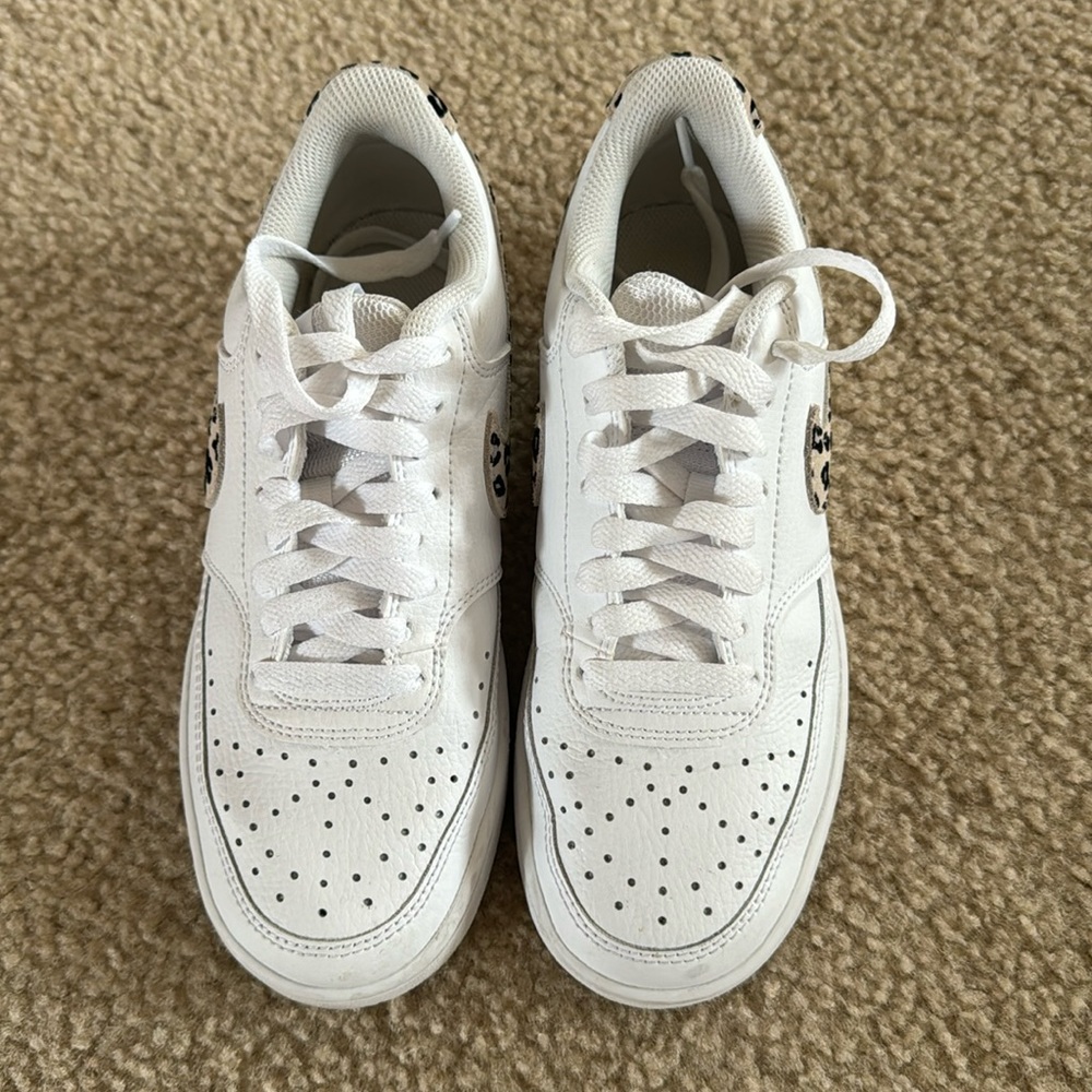 Leopard Nike court sneakers